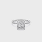 Hidden Halo Solitaire Lab Grown Diamond Ring
