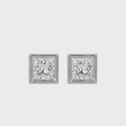Princess-Cut Solitaire Stud Earrings | Lab-Grown Diamond