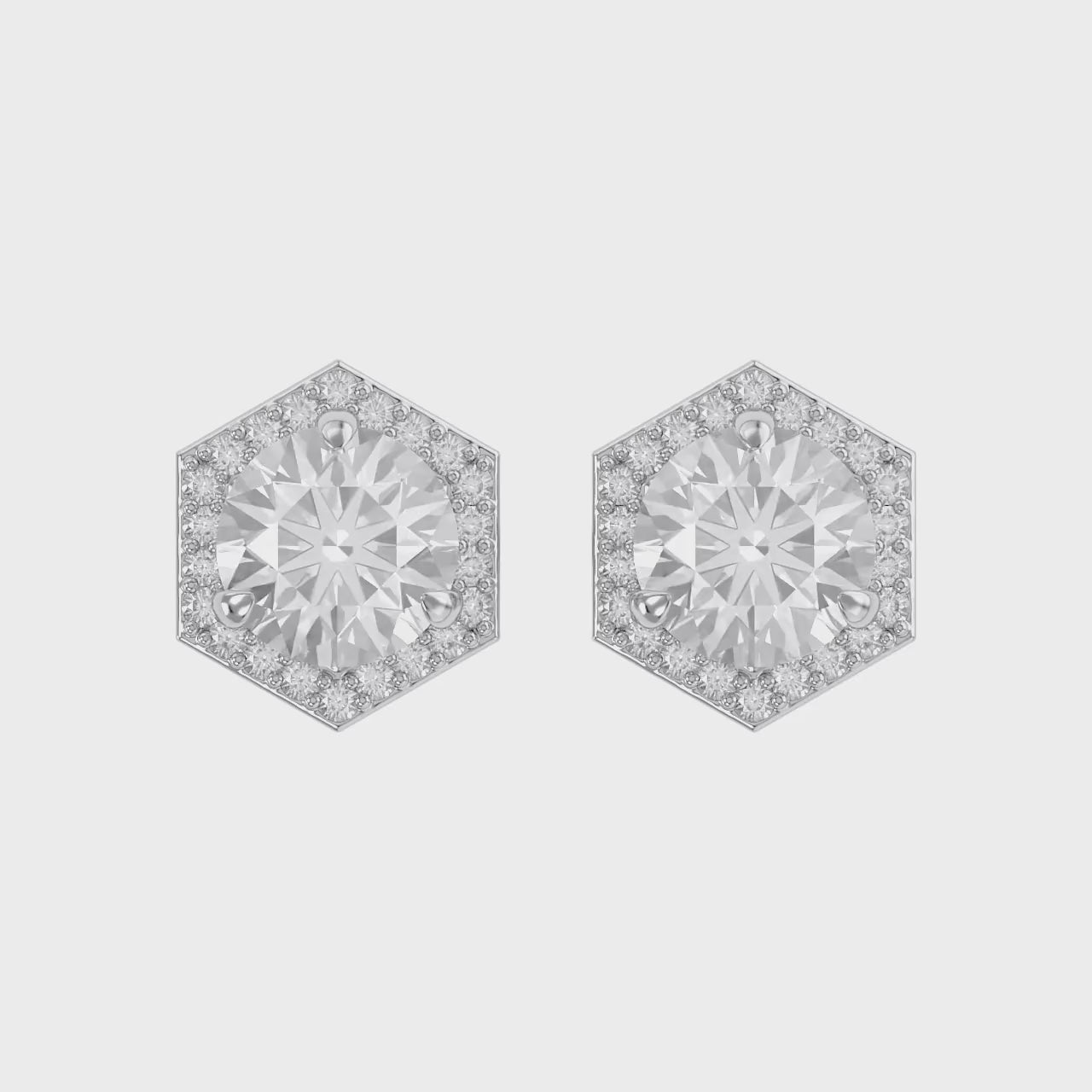 Elegant Round Cut Lab Grown Diamond Earrings