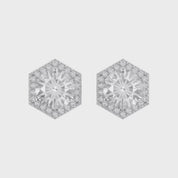Elegant Round Cut Lab Grown Diamond Earrings