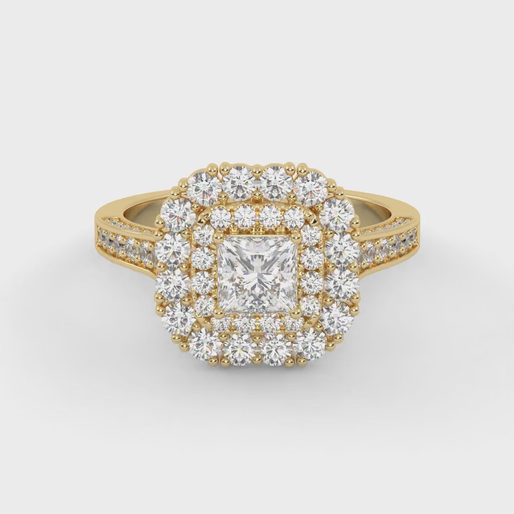 Princess & Round Cut Lab Diamond Ring – IGI Certified
