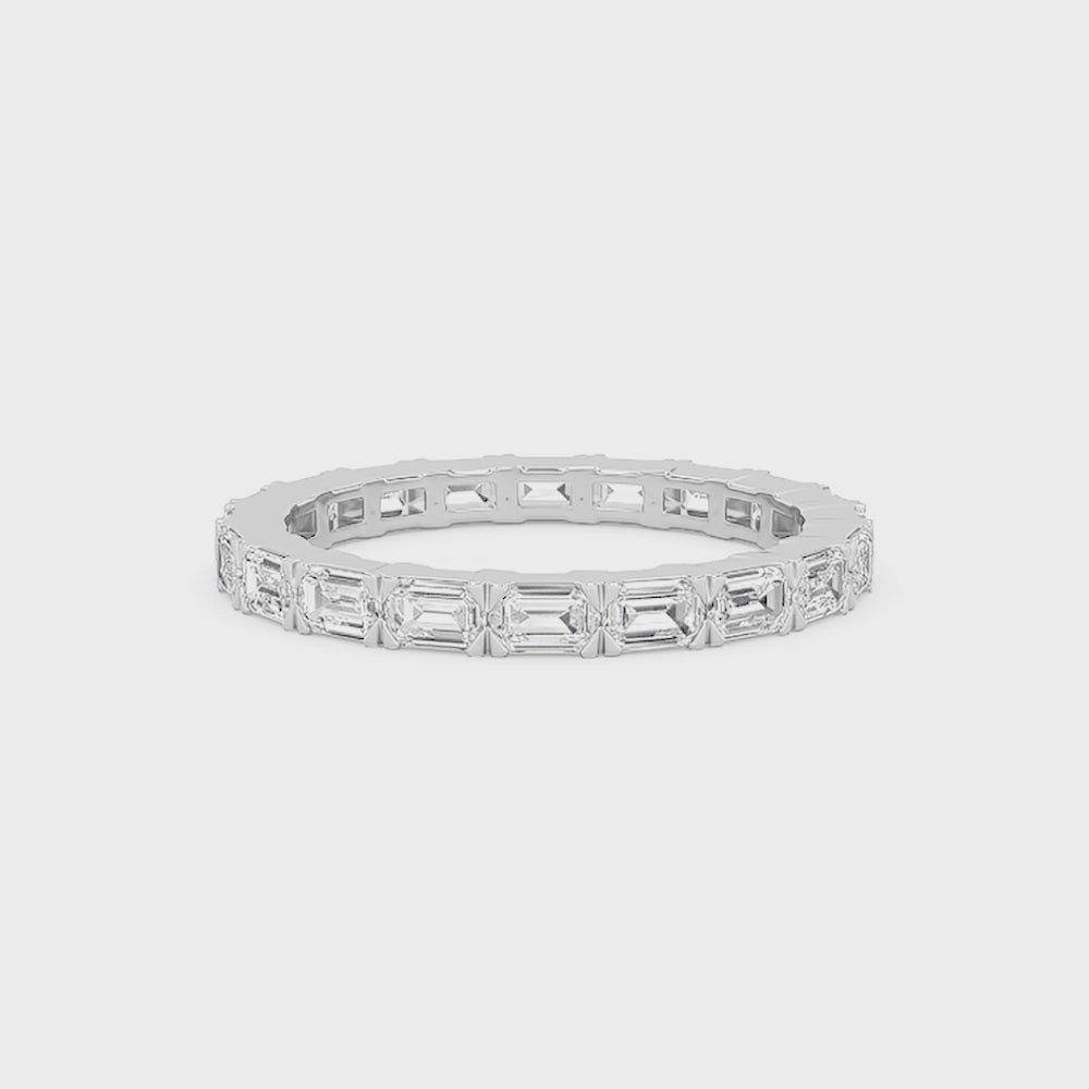 Troi Emerald Cut Eternity Ring