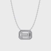 Emerald-Cut Solitaire Pendant Necklace | Lab-Grown Diamond