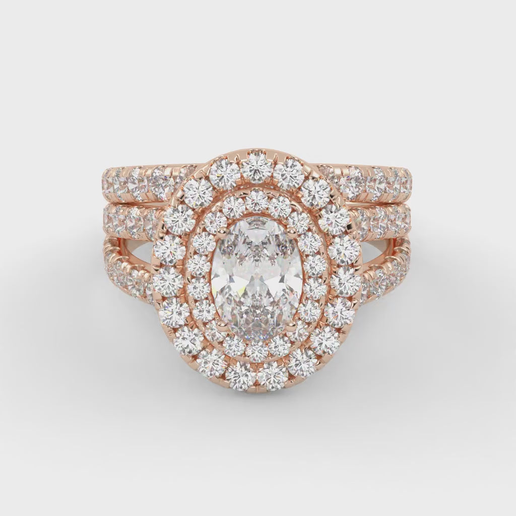 IGI Certified Split Shank Bridal Set Ring
