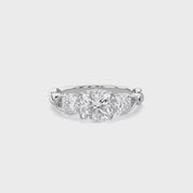 Three Stone Infinity Lab Grown Diamond Engagement Ring