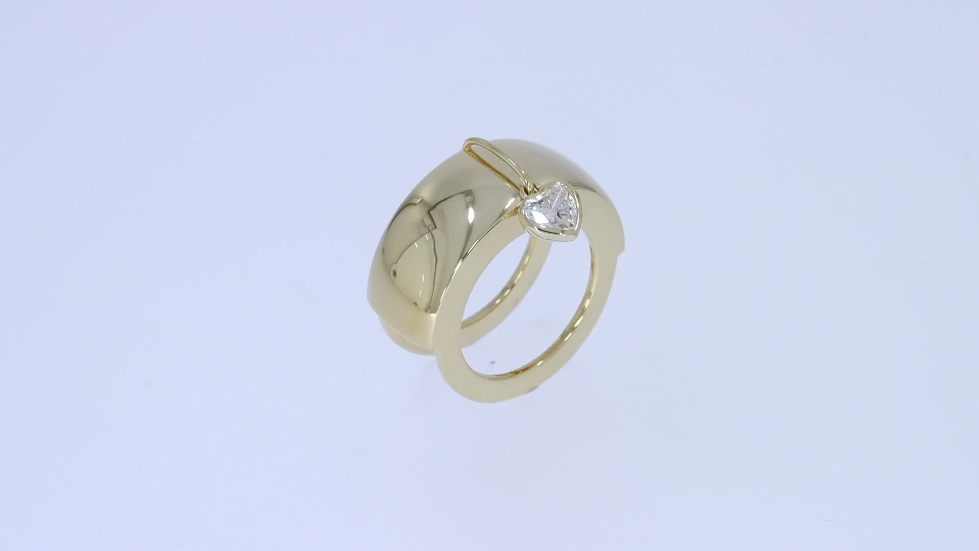 Heart Lab Created Moissanite Luxury Oura Jacket Ring