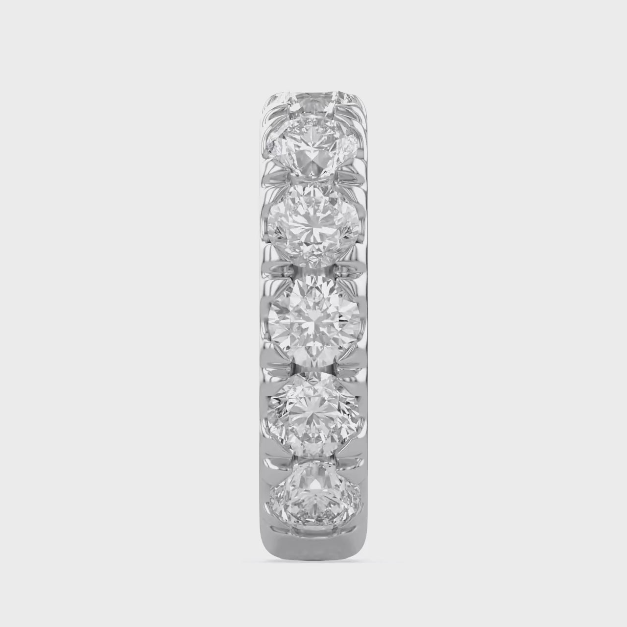 Lab Created Moissanite Single Piece Cuff Earrings