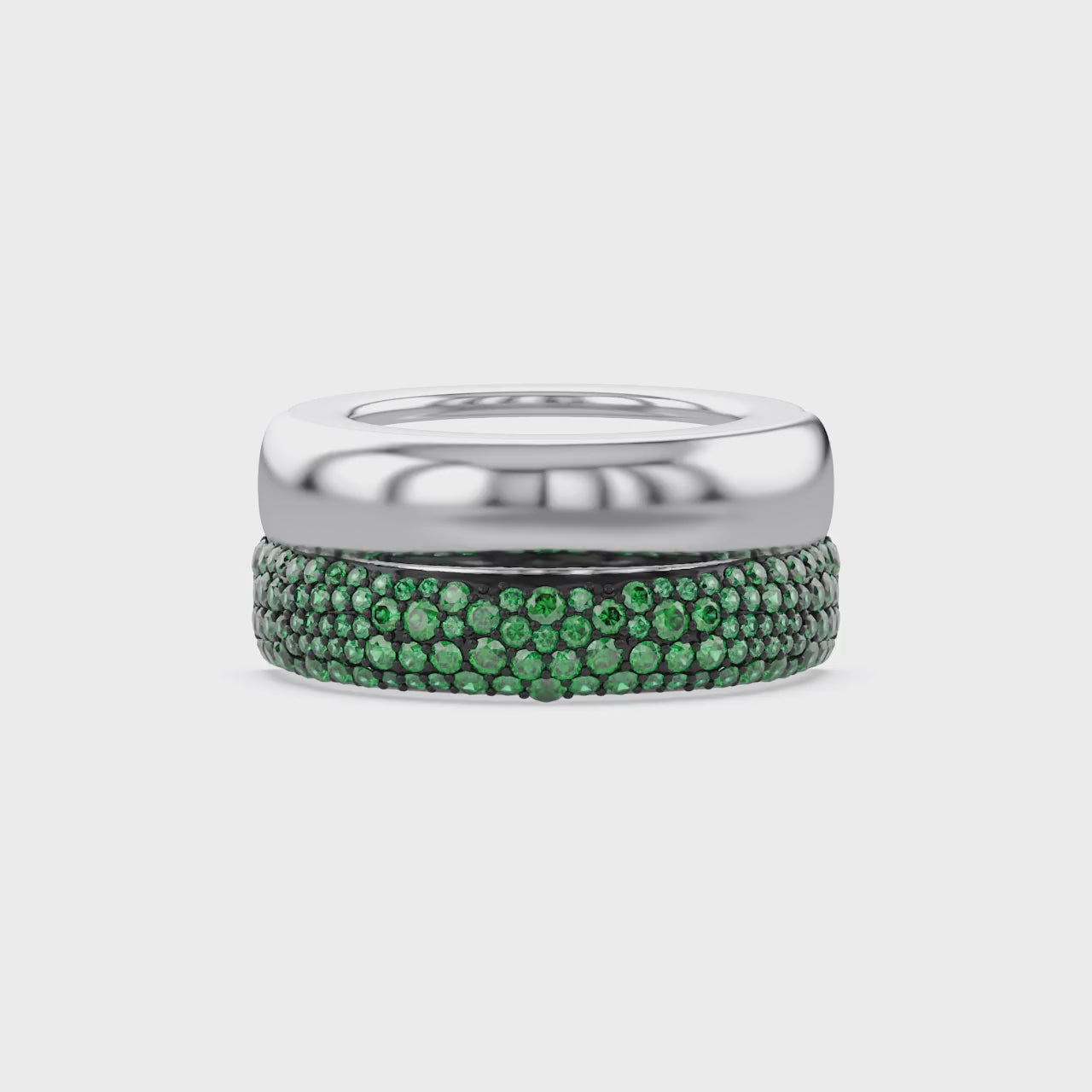 Simulated Green Emerald Luxury Oura Jacket Ring