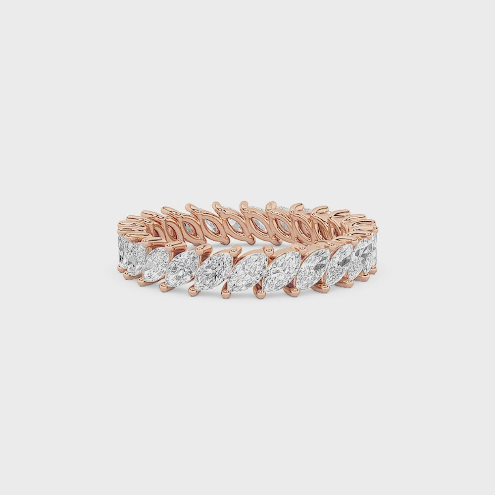 Marquise-Cut Full-Eternity Ring | Lab-Grown Diamond