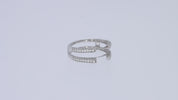 Cathedral Guard Enhancer Wedding Ring Cubic Zirconia Sterling Silver