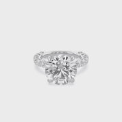 10.60 CTTW Round Lab Diamond Hidden Halo Engagement Ring