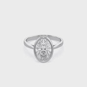 Solitaire Engagement Ring 10X8mm Lab Grown Diamond