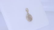 Round Shape Lab Grown Diamond Shri Ganesh Charm Pendant