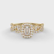 IGI Certified Emerald Diamond Engagement Ring