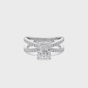 Lyric Radiant Cut Criss Cross Lab Grown Diamond Engagement Ring