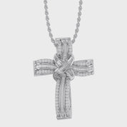 Infinity Cross Lab Created Moissanite Pendant Necklace