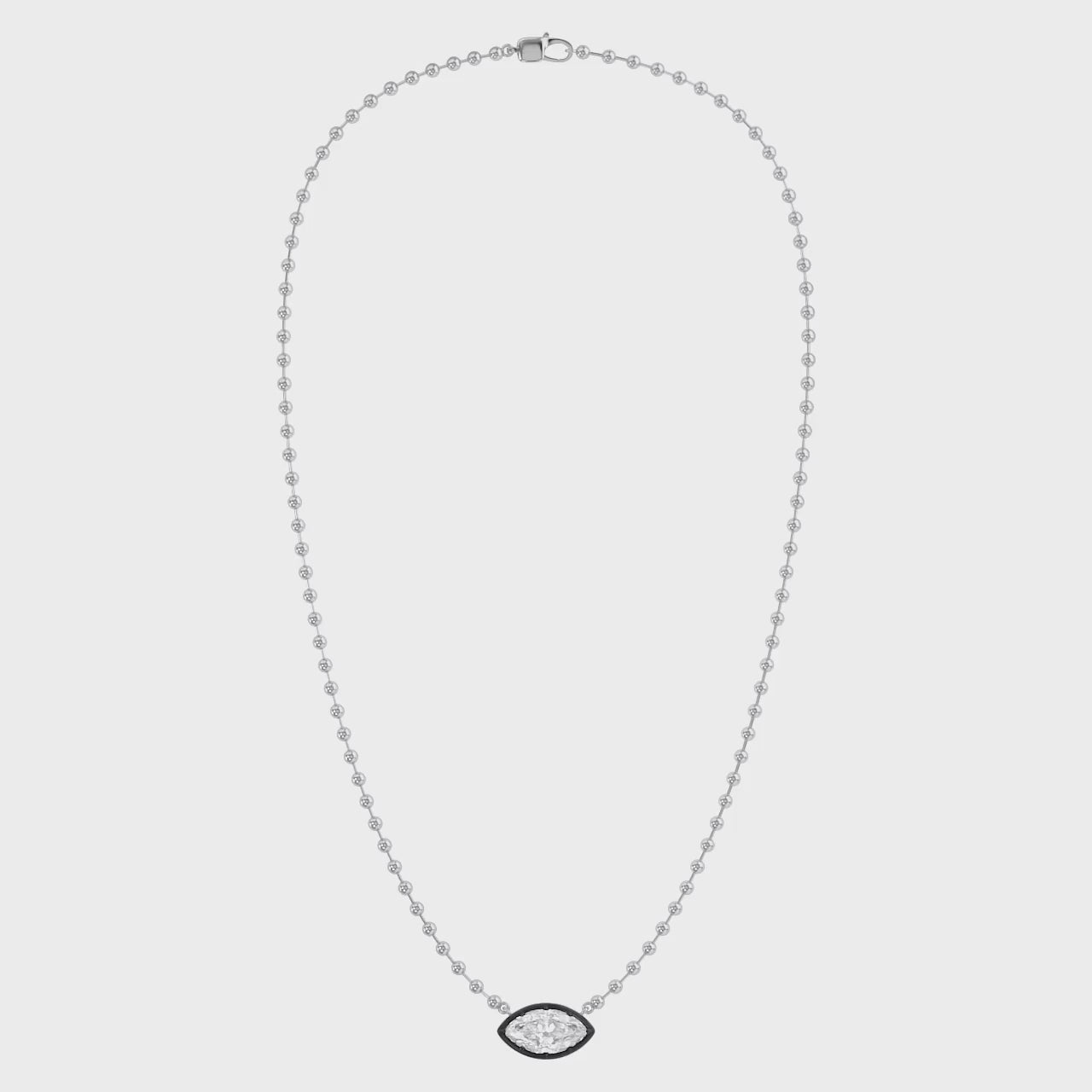 3.10 Carat Marquise and Round Cut Lab Grown Diamond Collar Necklace