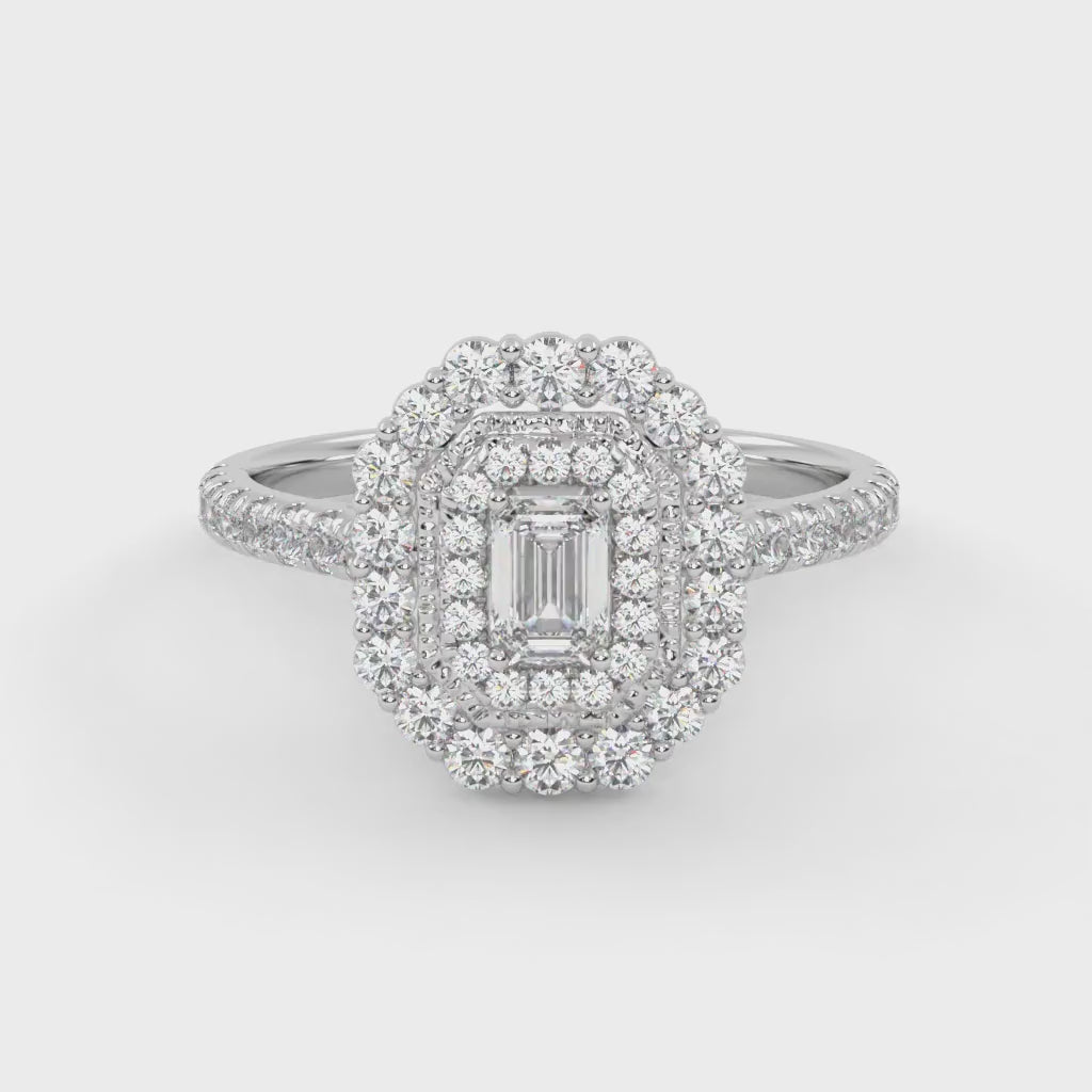 IGI Certified Double Halo Ring