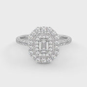 IGI Certified Double Halo Ring