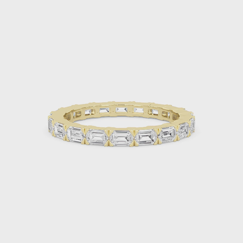 Troi Emerald Cut Eternity Ring