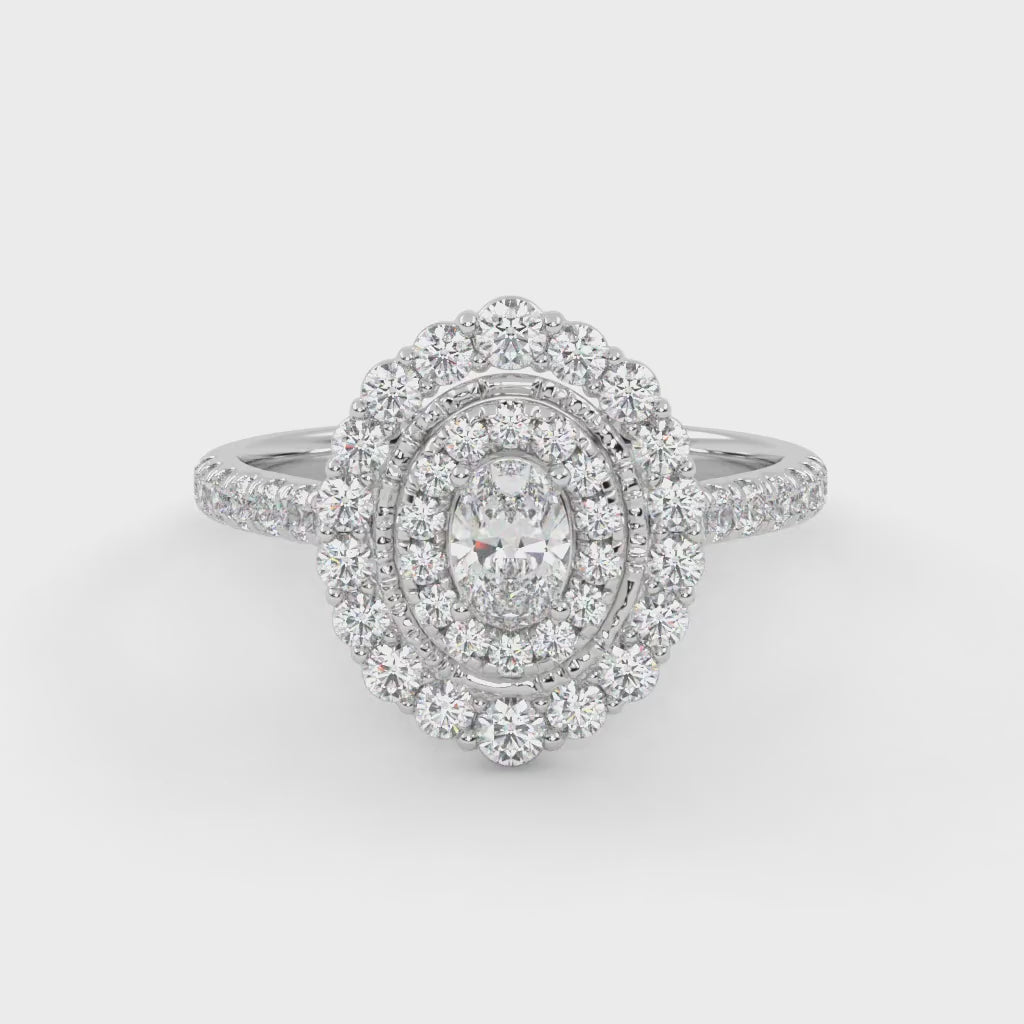 IGI Certified Cluster Diamond Ring
