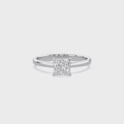 Solitaire Engagement Ring Princess Cut Lab Grown Diamond