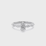 Lab Grown Diamond Half Eternity Marquise Engagement Ring