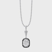 3 CTTW Cushion Cut Lab Grown Diamond Solitaire Charm Pendant Necklace