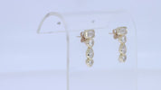 Linear Drop Multi Shape Stud Earrings 19MM Height