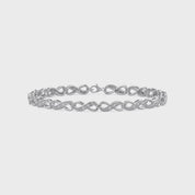 Infinity Style Lab Grown Diamond Bracelet 7.25 Inch