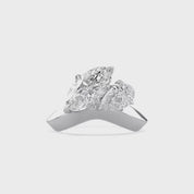 Toi Et Moi Ring 3.50 Carat Oval & Pear Lab Grown Diamond