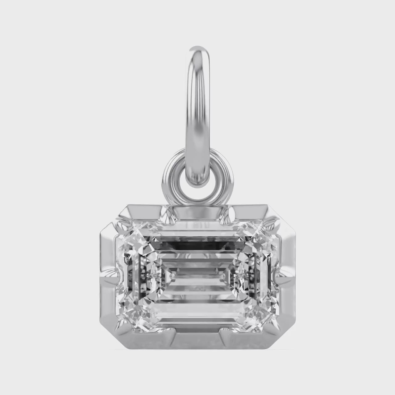 Emerald-Cut Solitaire Pendant | Lab-Grown Diamond