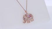 Elephant Pendant Necklace Sterling Silver
