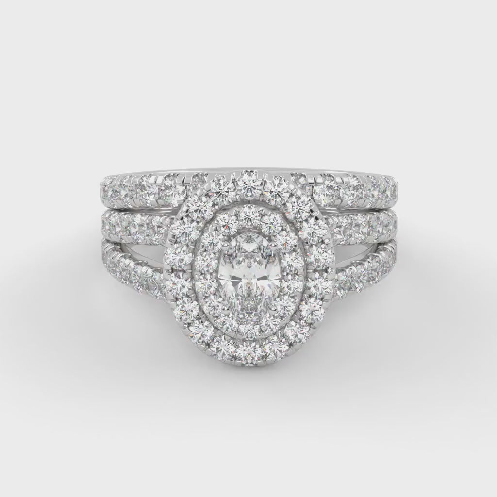 IGI Certified Split Shank Bridal Set Ring