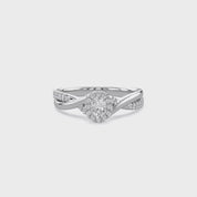 Halo Promise Lab Grown Diamond Ring Oval and Round
