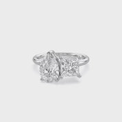 Toi Et Moi Ring Pear and Princess Lab Grown Diamond