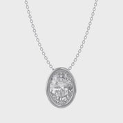 Oval-Cut Solitaire Pendant Necklace | Lab-Grown Diamond