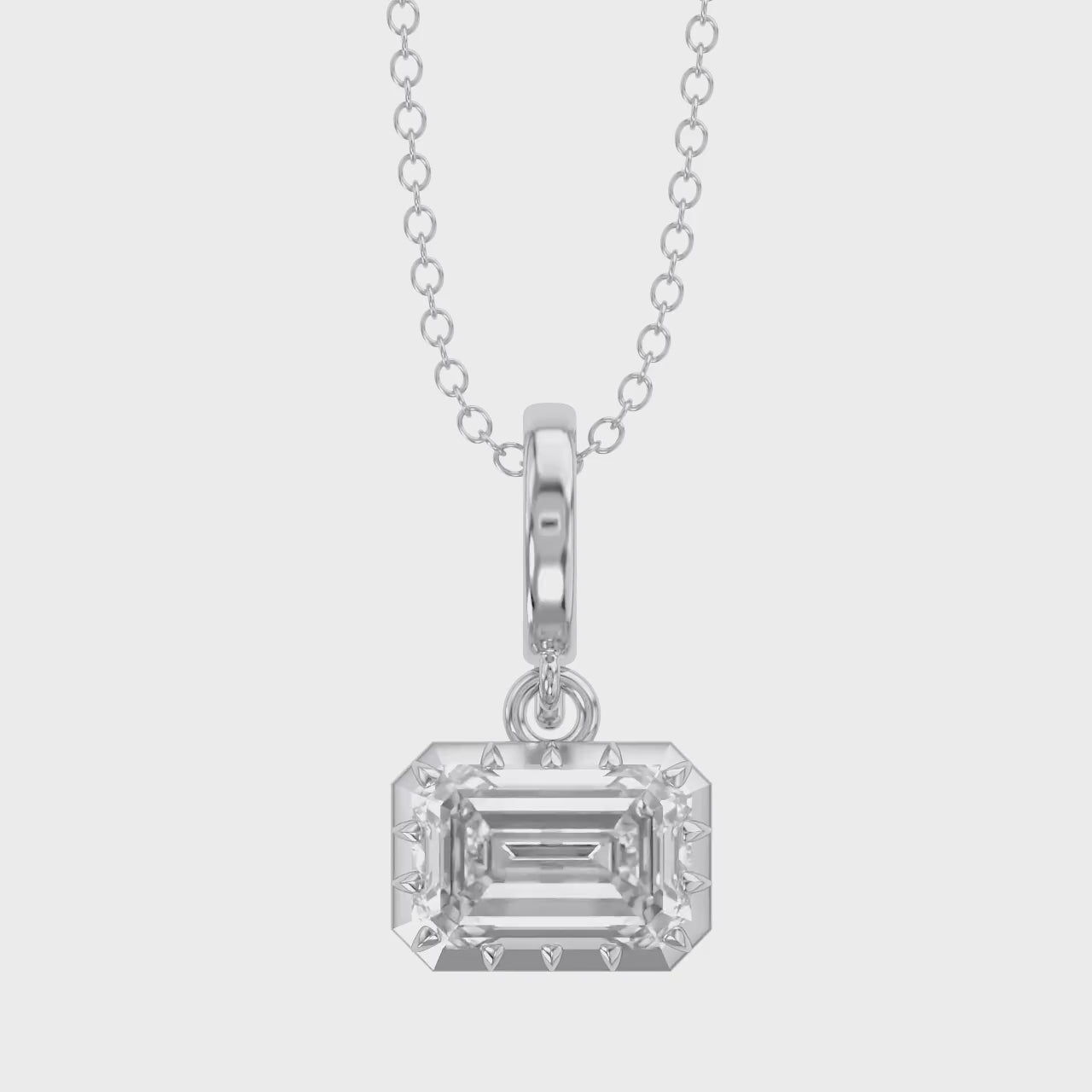 Celestia Emerald Cut Lab Grown Diamond Pendant