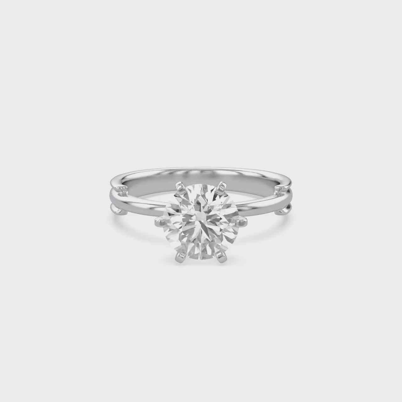 2.30 CT Round Lab Grown Diamond Solitaire Engagement Ring