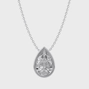 Pear-Cut Solitaire Pendant Necklace | Lab-Grown Diamond