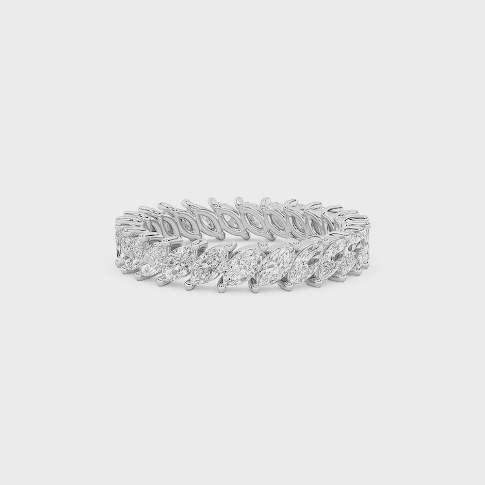 Marquise-Cut Full-Eternity Ring | Lab-Grown Diamond