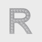 Initial Letter Pendant Round Cut Lab Grown Diamond