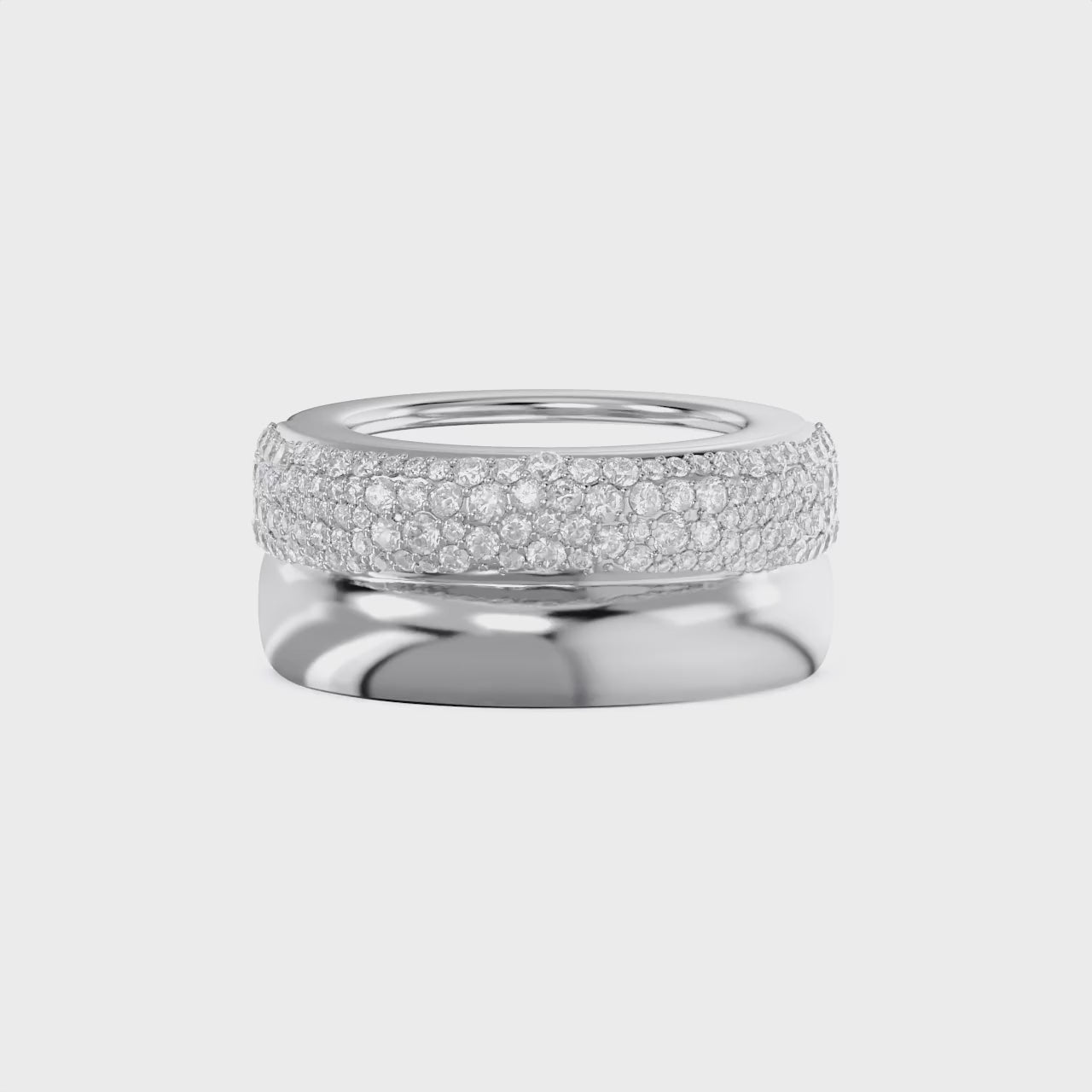 Moissanite studded Luxury statement Oura Ring Jacket