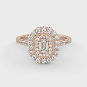 IGI Certified Double Halo Ring