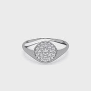 Circle Signet Lab Grown Diamond Ring