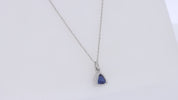 Trillion Bezel-Set Dainty Solitaire Pendant Necklace