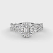 IGI Certified Emerald Diamond Engagement Ring