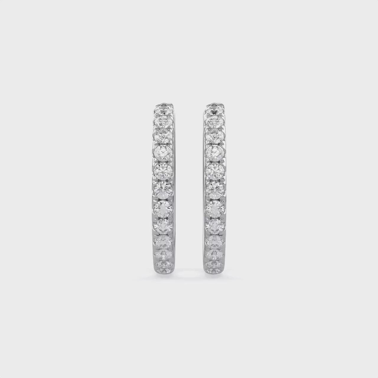 Huggie Hoop Round Lab Grown Diamond Earrings