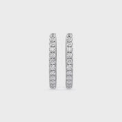 Huggie Hoop Round Lab Grown Diamond Earrings