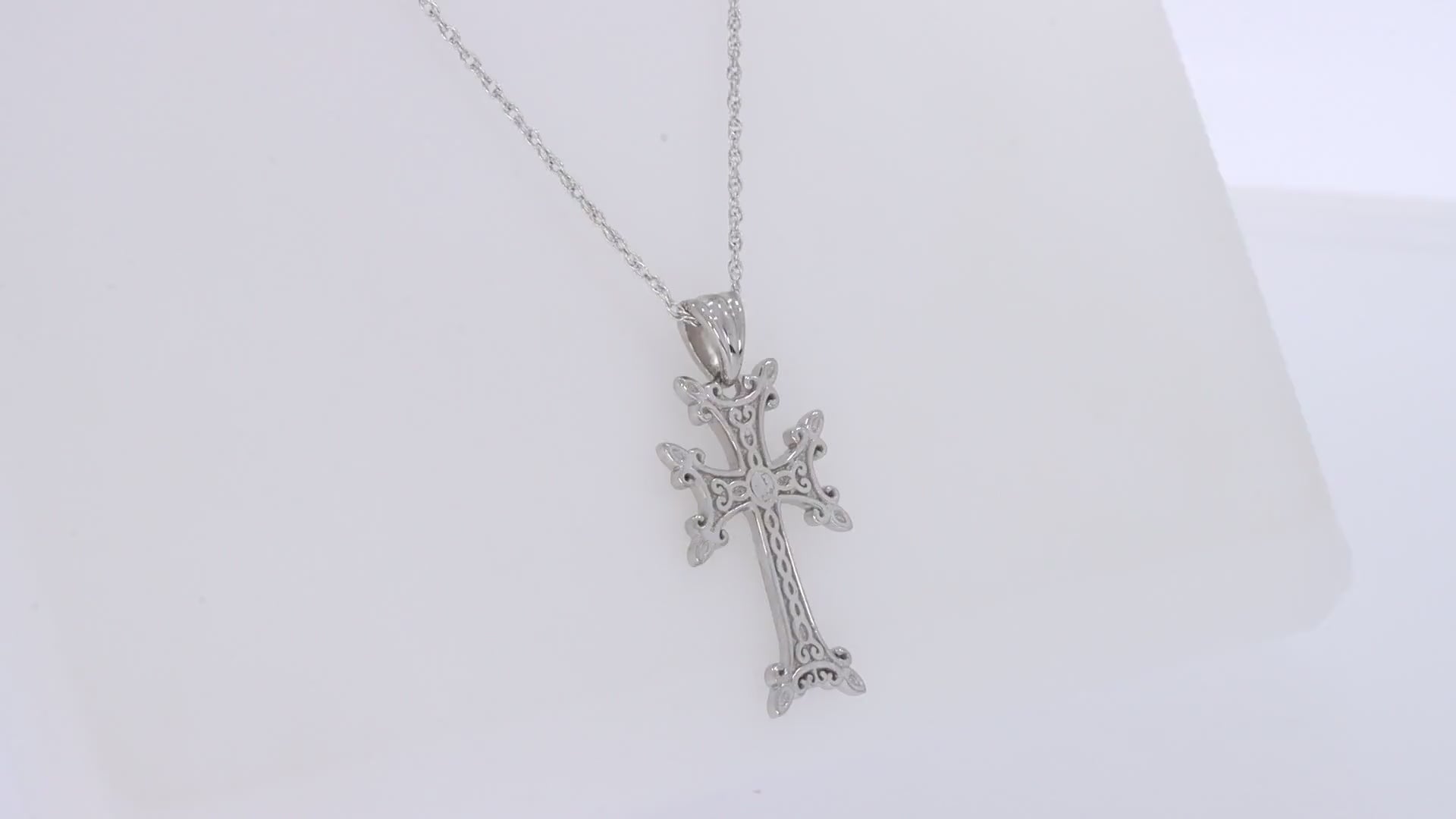 Khachkar Armenian Cross Pendant Necklace for Women & Men